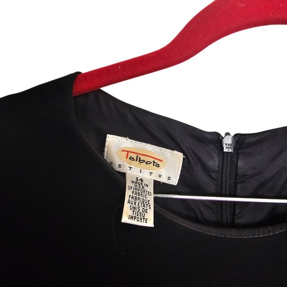 Women's Talbots Petites Minimal Monochrome Elegant Classic Dress - Picture 4 of 6